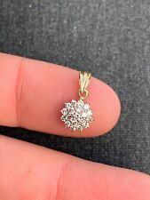 Used, 9ct gold diamond cluster pendant for sale  Shipping to South Africa