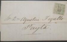 O) 1873 PERU, COAT OF ARMS 1d green, TO PAYTA PORT - PAITA, XF myynnissä  Leverans till Finland
