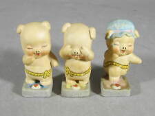 3 Little Enesco 1981 Dieting Pigs Getting on Their Scales for sale  Mission