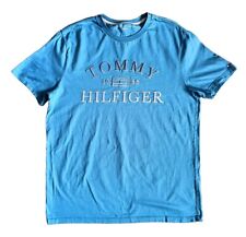 Camiseta masculina Tommy Hilfiger tamanho médio bordada logotipo gola redonda  comprar usado  Enviando para Brazil