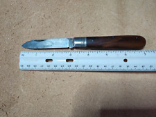 OTTER-Messer Slipjoint Folding Knife 3.25" blade (Tropical hardwood handle) Oak?, used for sale  Shipping to South Africa
