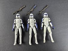 Star Wars Hasbro The Clone Wars Collection 2008 CLONE TROOPER MEZCLADOR Azul Lote 3 segunda mano  Embacar hacia Mexico