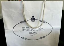 Sacola de compras Prada grande papel branco 15,75”x16,5”x5,5” com rasgo comprar usado  Enviando para Brazil