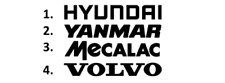 Sticker, aufkleber, decal - HYUNDAI YANMAR MECALAC VOLVO  - 50 70 100 cm na sprzedaż  PL