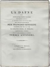 Rinuccini ottavio libretto usato  Siena