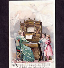 Victorian Angel Wings 1890's Chicago Cottage Organ Darbee Hamburg NY Trade Card for sale  Shipping to South Africa