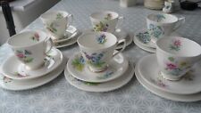 Royal Albert Flower Of The Month July To December 18 Piece Tea Set - 6 Trios for sale  Shipping to South Africa