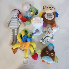Used, Lot of 7 Soft Baby Toys Rattles Infant Sensory Plush Cribmate Lamaze PlayGro for sale  Shipping to South Africa
