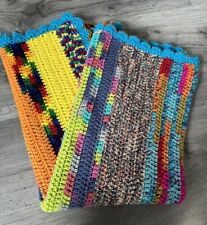 Cobertor afegão listrado multicolorido feito à mão amostrador aleatório boho colorido comprar usado  Enviando para Brazil