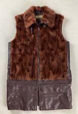 Mink leather vest for sale  ROYSTON