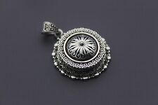 925 Sterling Silver Prayer Box Memory Wish Box Flower Locket Pendant for sale  Shipping to South Africa