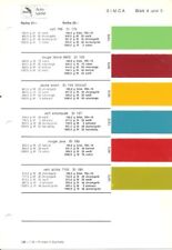 Used, Simca Glasurite Color Card #4-5 1 1979 Nuanced Color Chart Brochure Colors  for sale  Shipping to South Africa