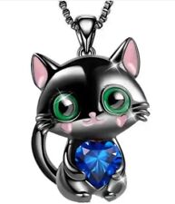 Black cat necklace for sale  LONDON