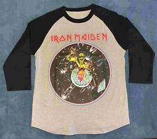 Iron Maiden Piece of Mind Tour 1983 Concerto Raglan HEATHER/BLACK P a 3XL comprar usado  Enviando para Brazil