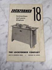 LOCKFORMER COMPANY MODEL #18 INSTRUCTION OPERATOR MANUAL PARTS DIAGRAM LIST BOOK for sale  Shipping to South Africa