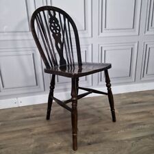 Retro Vintage Single Solid Wooden Wheel Hoop Back Windsor Dining Chair / Seat for sale  Shipping to South Africa