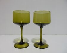 Usado, 2 Glass Wine Glasses Avocado Green (B) segunda mano  Embacar hacia Argentina