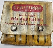 Vintage CRAFTSMAN 9-4204 Wood Screw Pilot Bits Set Made in USA *Missing 1 for sale  Shipping to South Africa
