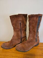 Uggs Annisa Brown Suede Leather Mid-Calf Boots Womens Sz 8.5 39.5 EU 3183 for sale  Shipping to South Africa