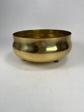 Vintage Solid Brass Footed Pot Planter Bowl Claw Feet 7”wide 4” Tall for sale  Shipping to South Africa