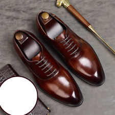 Zapatos Elegantes Para Hombres, Oxford Cuero Genuino Estilo Italiano De Cordones segunda mano  Embacar hacia Argentina