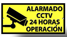 ALARMADO CCTV 24 HORAS OPERACION PLACA DE METAL (CCTV EM OPERAÇÃO 24 HORAS) ESPANHOL comprar usado  Enviando para Brazil