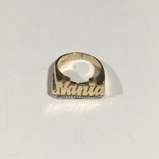 14k Two Tone Gold  Nania  Girls Kids Custom Name Ring for sale  Shipping to South Africa