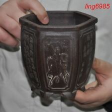 Porcelana yixing zisha cerâmica esculpida guan yu planta bonsai vaso de flores comprar usado  Enviando para Brazil