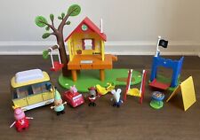 Peppa Pig Treehouse & George’s Fort Playset with Figurines Camper Tent for sale  Shipping to South Africa