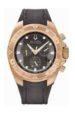 Relógio suíço masculino Bulova Accutron tom ouro rosa estojo e cronógrafo mostrador cinza 64B113 comprar usado  Enviando para Brazil