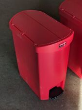Rubbermaid 1883565 Slim Jim resina vermelha 30L/8gal recipiente plástico step-on comprar usado  Enviando para Brazil