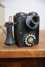 Antiguo teléfono de pared giratorio vintage automático de empresa eléctrica apartamento hotel segunda mano  Embacar hacia Argentina