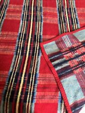 VTG Camp Blanket Throw Red Blue Checkered Plaid Acrylic Linens & Things 60 X 80 for sale  Shipping to South Africa