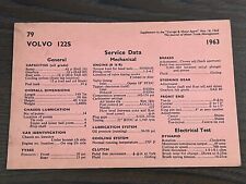 1963 volvo 122s for sale  DARLINGTON