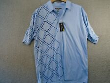Heritage Cross Polo Shirt Mens L Short Sleeve Blue Euro Tech AP Golf  for sale  Shipping to South Africa