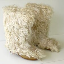 Paire de bottes à poils CHARMOZ - Modèle Ours frisé blanc - T38 - Vintage d'occasion  Saint-Sorlin-en-Valloire