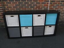 IKEA KALLAX 8 CUBE STORAGE UNIT WITH 4 BASKETS AND 4 FABRIC CUBES-FURNITURE for sale  LEATHERHEAD