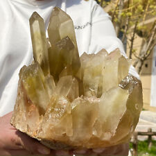 Painel de cristal de quartzo amarelo transparente, natural e bonito 8,64 lb comprar usado  Enviando para Brazil
