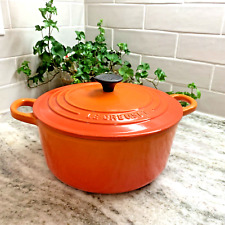 Le Creuset Cousances #22 Round Dutch Oven Flame Ombre with Lid 3.5 Quart EUC, used for sale  Shipping to South Africa