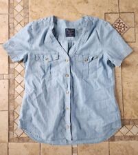 Camisa feminina Abercrombie e Fitch cambraia manga curta com botões XS comprar usado  Enviando para Brazil