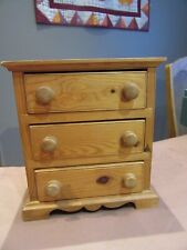 Vintage Solid Wood Pine Miniature Chest of Drawers Jewellery Storage Kitchen for sale  Shipping to South Africa