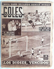 PELE - ARGENTINA 3 vs BRASIL 2 - Revista Goles Rara Argentina 1963 segunda mano  Argentina 