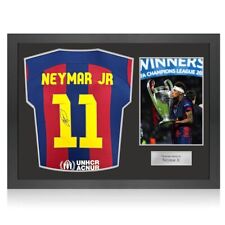 Usado, Camisa de futebol Barcelona 2023-24 assinada por Neymar Jr. Moldura de ícone comprar usado  Enviando para Brazil