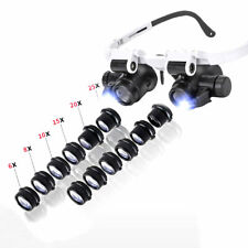 6X-25X LED Wearing Magnifier Replaceable Multi-Lenses for Jewelry Watch Repair for sale  Shipping to South Africa