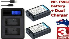 Batería NP-FW50 + Cargador 2 Ranuras USB para SONY Alpha A7 A7R A7S A5000 A6000 NEX-3 segunda mano  Embacar hacia Argentina