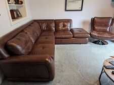 Brown leather corner for sale  PERTH