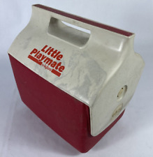 Enfriador de iglú rojo blanco cerveza cofre de hielo picnic de colección Little Playmate caja de almuerzo , usado segunda mano  Embacar hacia Argentina
