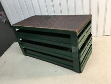 Vtg. 3 Drawer Metal Parts Cabinet Heavy Duty Industrial Bin Storage for sale  Mount Holly Springs