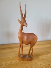 Used, Vintage Kenyan Hand Carved Wooden Antelope Gazelle Deer African Art 15" for sale  Shipping to South Africa