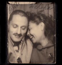 FANTASTICALLY DRUNK LOVE WOMAN LAUGHS w GANGSTER MAN~ 1930s PHOTOBOOTH PHOTO for sale  Shipping to South Africa
